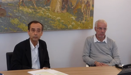 Conférence de presse de Robert Ménard le 1er décembre 2015 (capture écran YouTube)